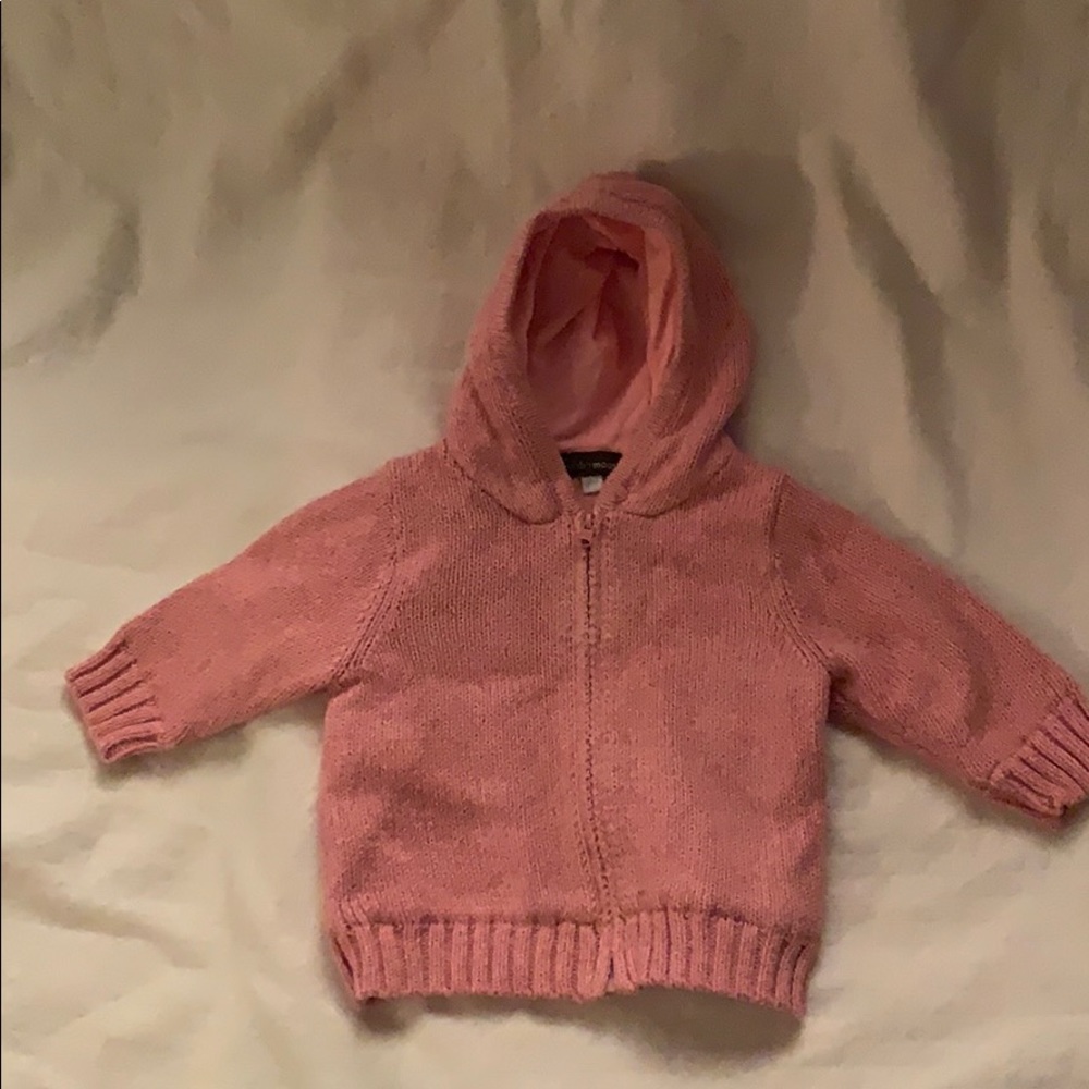Rabbit Moon pink sweater 0-3 months cotton